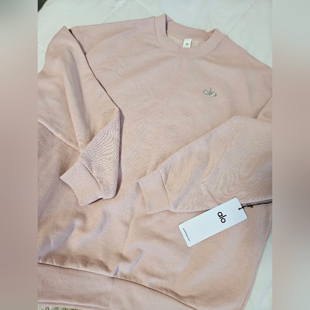 Alo Crewneck In Pink Quartz
